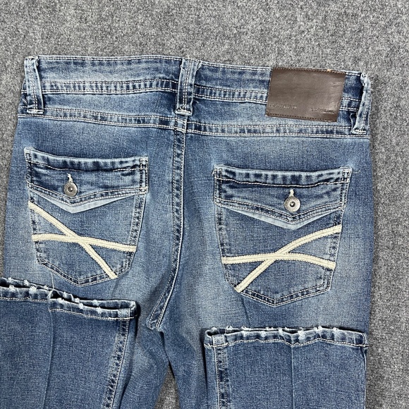 T.K. Axel Slim Boot Cut Jeans Mid Wash Blue Denim Mens 32x32 0795 - Picture 5 of 12